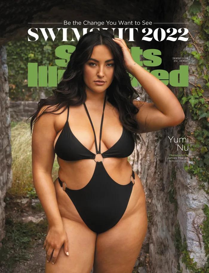 Yumi Nu was photographed by James Macari in Montenegro. Swimsuit by Michael Costello x REVOLVE.